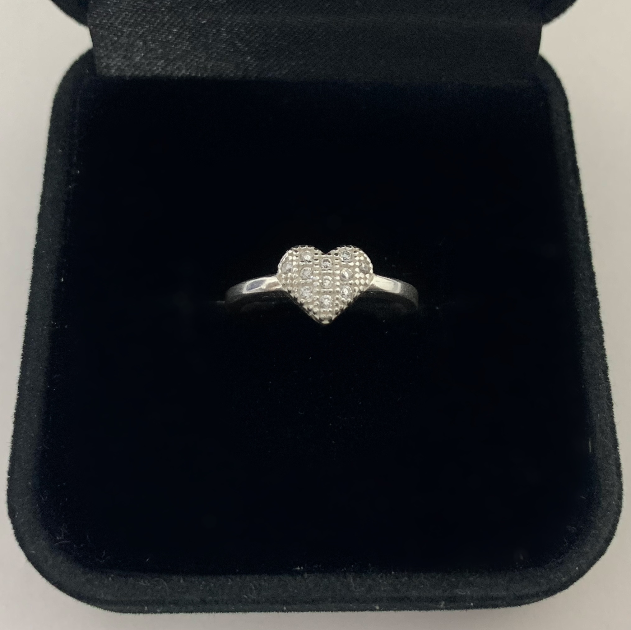 Anel Regulável Coração c/ Zircônia Branca