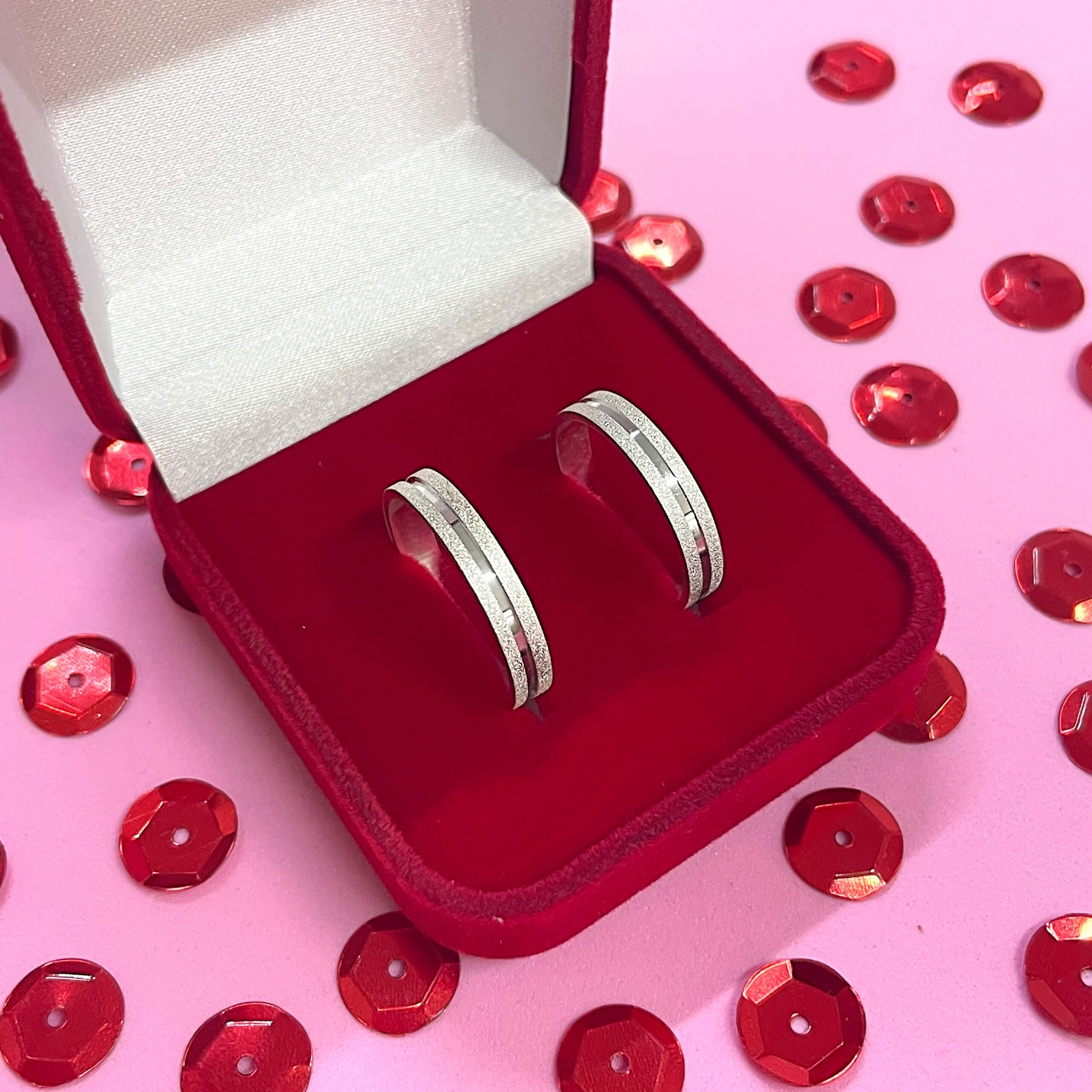 Aliança Diamantada 3mm com Fio Liso