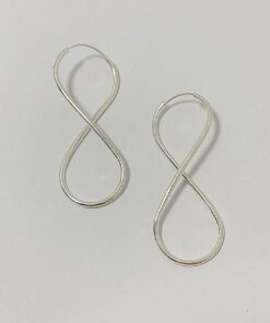 Argola Infinito Fio Redondo 3,8cm por 1,4cm