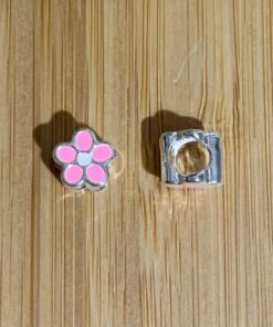 Berloque Separador Flor Rosa