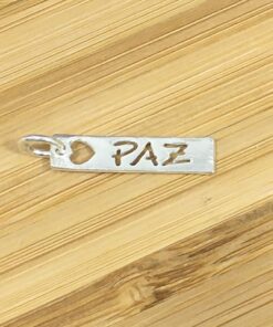 Pingente Placa Paz Fina