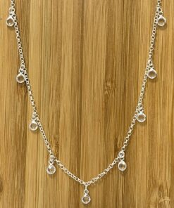 Chocker 9 Zircônias Redondas Brancas Pequenas