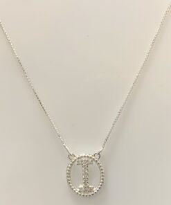 Gargantilha Letra com Zircônia - I