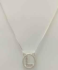 Gargantilha Letra com Zircônia - L