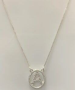 Gargantilha Letra com Zircônia - A