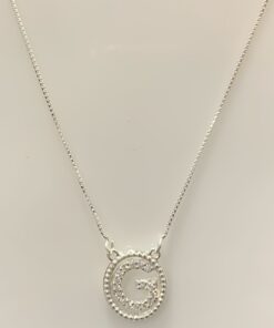 Gargantilha Letra com Zircônia - G