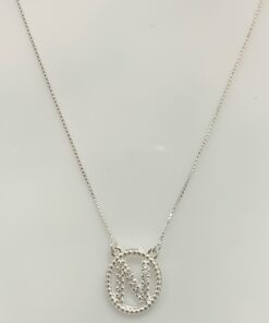 Gargantilha Letra com Zircônia - N