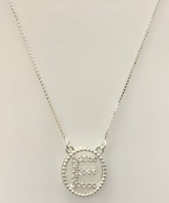 Gargantilha Letra com Zircônia - E