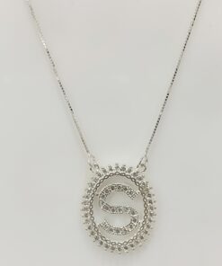 Gargantilha Letra com Zircônia Grande - S