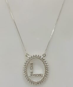 Gargantilha Letra com Zircônia Grande - L