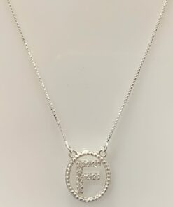 Gargantilha Letra com Zircônia - F