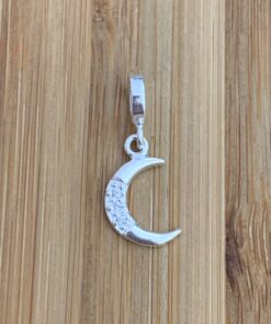 Berloque Lua c/ 3 Zircônias