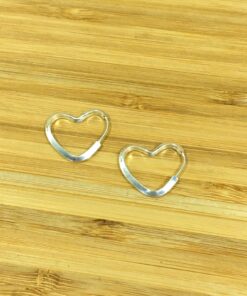 Argola Coração Fio Triangulo 1,9cm por 2,1cm