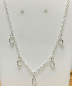 Chocker Zircônias Gotas Brancas