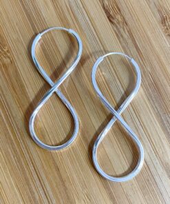 Argola Infinito Fio Quadrado 4,2cm x 1,5cm