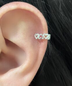 Piercing Fake Corações Vazados