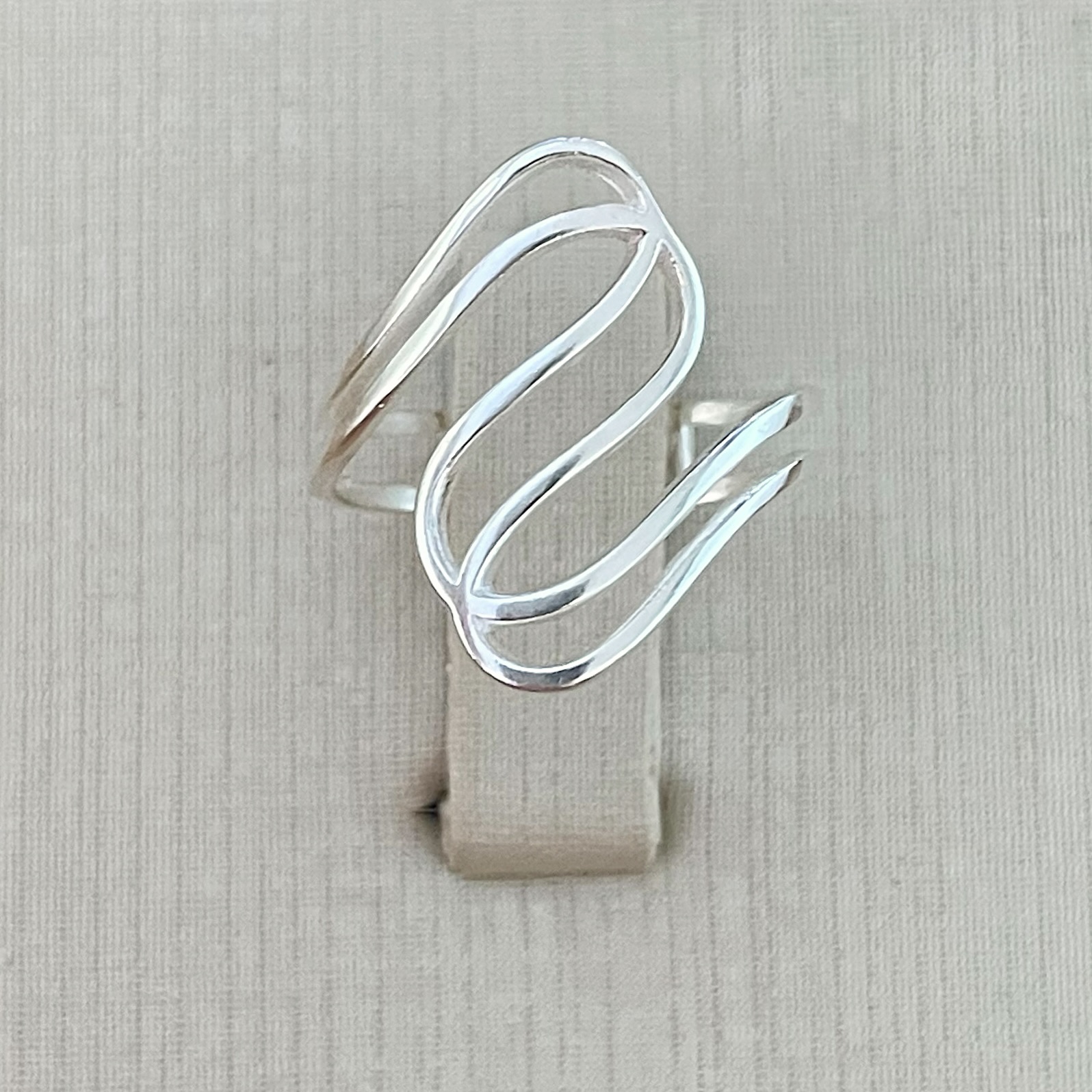 Anel 2 Fios Curvados