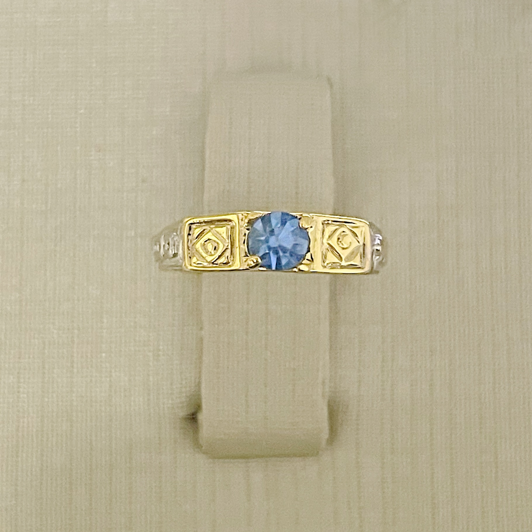 Anel de Formatura Folheado a Ouro Masculino Regulável ABC - Primeiro Ano