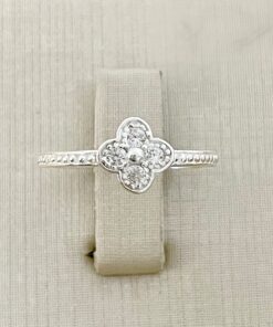 Anel Flor Com Zircônia
