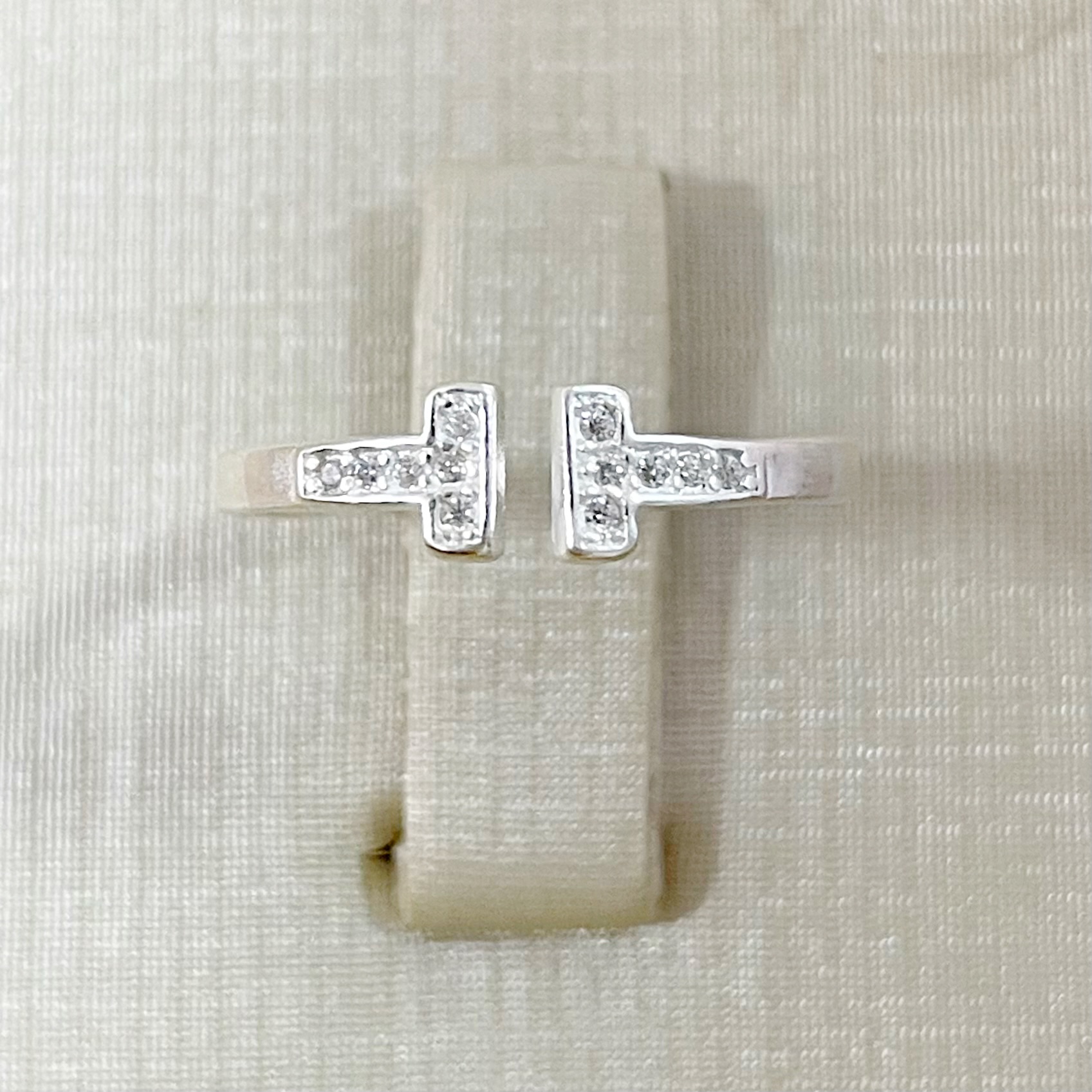 Anel 2 Bastões Com Zircônia