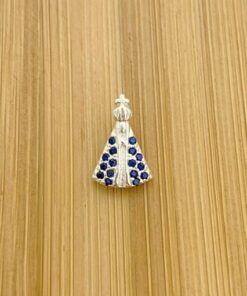 Pingente Nossa Senhora c/ Zircônias Azuis