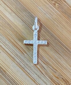 Pingente Cruz Média com Zircônias