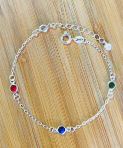 Pulseira Cadeado Zircônias Coloridas