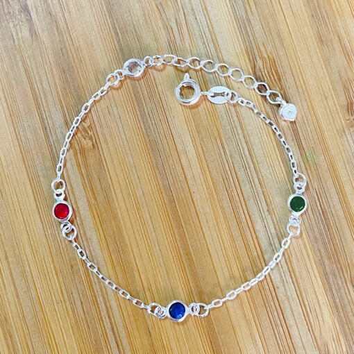 Pulseira Cadeado Zircônias Coloridas