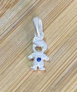 Pingente Menino com Zircônia Azul