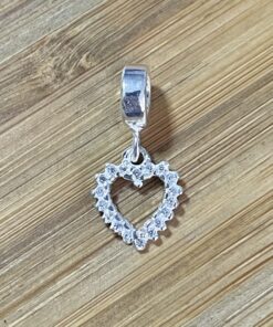 Berloque Coração Com Zircônia