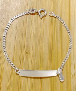 Pulseira de Chapinha Quadrada com Pingente Figa