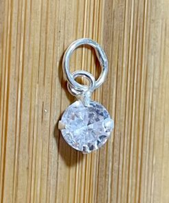 Pingente Zircônia Redonda Branca 5mm