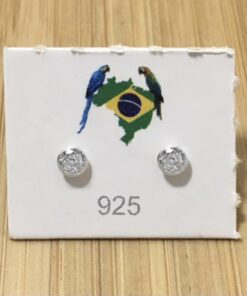 Brinco Zircônia Branca com Prata em Volta P 4mm