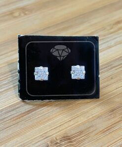 Brinco Zircônia Quadrada P 4mm