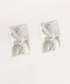 Brinco Retangulo Martelado