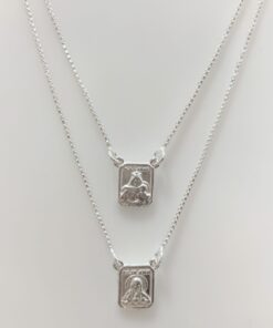 Escapulário Clássico Nossa Senhora do Carmo e Sagrado Coração de Jesus