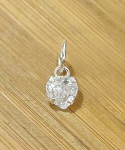 Pingente Ponto de Luz Coração Zircônia 5mm