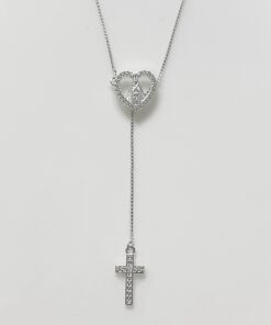 Gravata Nossa Senhora Aparecida com Cruz Cravejada