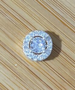 Pingente Redondo Cravejado Zircônia Transpassada