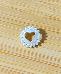 Pingente Redondo Cravejado Coração Transpassado