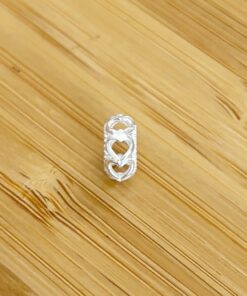 Berloque Separador Redondo Corações Vazados