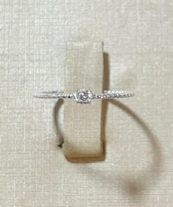 Anel Solitário Zircônia 4mm Aro Trabalhado