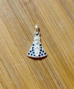 Pingente Nossa Senhora Zircônia Azul