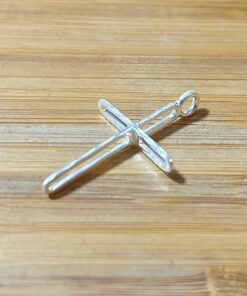 Pingente Cruz Vazada 3,3cm por 1,9cm Elo Fixo