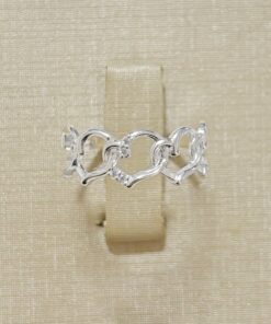 Anel 5 Corações Vazados