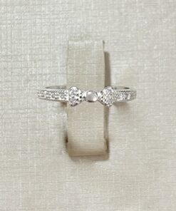 Anel Laço Cravejado Aro Grosso