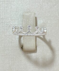 Anel Coroa com 3 Zircônias