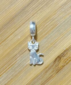 Berloque Gato Toda Prata