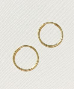 Argola Redonda 2,1cm por 2,1cm Folheada Ouro 18k