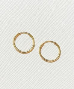 Argola Redonda 1,7cm por 1,7cm Folheada Ouro 18k